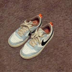 Nike Kids' Sneakers - White, Black, and Orange